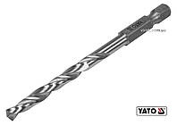 Сверло по металлу YATO 5 x 86/52 мм HEX-1/4" HSS 6542 для нержавеющей конструктивной легированной стали