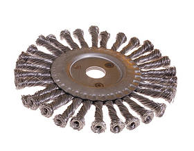 Щітка дискова MASTERTOOL з плетеного дроту 180х22.2 мм 19-9018