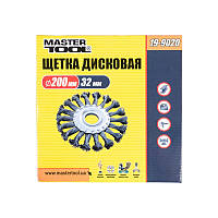 Щетка дисковая MASTERTOOL из плетеной проволоки 200х32 мм 19-9020