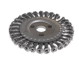 Щітка дискова MASTERTOOL з плетеного дроту 150х22.2 мм 19-9015