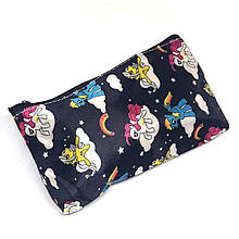 Косметичка - гаманець маленька на 1 відділення кольорова 19х11.5 см
