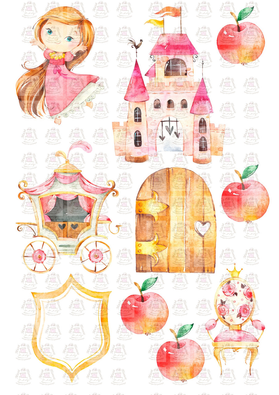 Вафельна картинка для тортів Modecor Принцеса (100141)