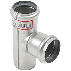 Трійник BLUCHER 90 градусів для каналізаційної труби DN50, неіржавка сталь