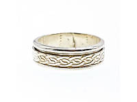 Серебряное мужское кольцо для снятия стресса - Спинер 925 проба
