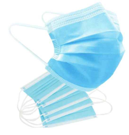 Маска захисна одноразова блакитна 3-х шар. 50шт/уп Protect PRO 60/ящ