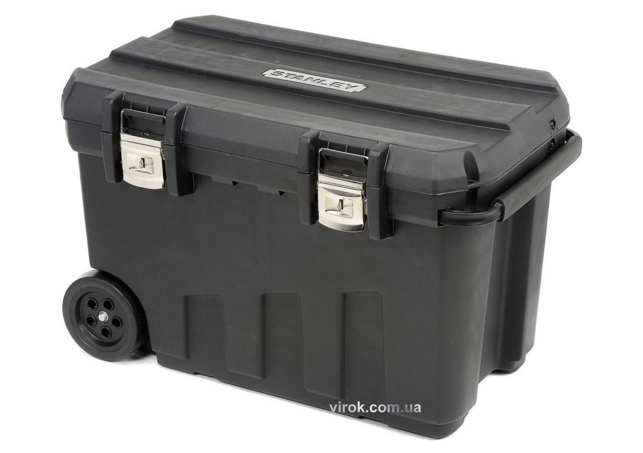 Ящик для інструменту STANLEY "Mobile Job C": пластиковий, 2 колеса, металеві замки, 768х 490х 476 мм, фото 1