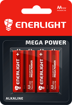 Батарейка ENERLIGHT MEGA POWER AA BLI 4