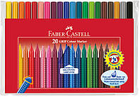 Фломастеры Faber-Castell Grip 20 цветов трехгранные, 155320