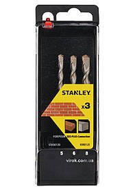 Набір свердл по бетону STANLEY : SDS+, Ø= 5, 6, 8 мм. 3 шт.