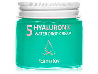 Увлажняющий крем для лица с гиалуроновой кислотой FarmStay Hyaluronic 5 Water Drop Cream, 80мл (8809480772559)