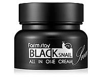 Многофункциональный крем для лица с муцином черной улитки FarmStay Black Snail All In One Cream, 100мл