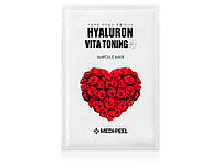 Тонизирующая пептидная маска для лица Medi-Peel Hyaluron Vita Toning Ampoule Mask (8809409343617)