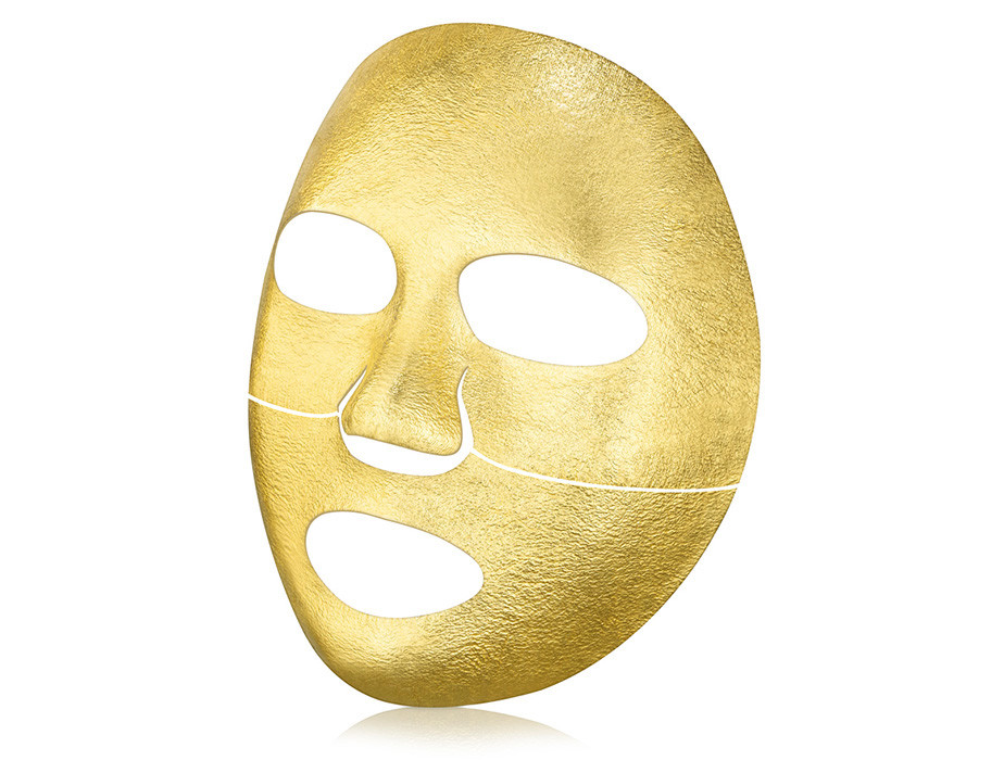 Золотая экспресс-маска для лица с термоэффектом The Oozoo Face Gold Foilayer Mask (8809485980461) - фото 3 - id-p1510780272