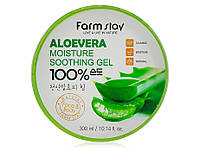 Многофункциональный гель для лица и тела с экстрактом алоэ FarmStay Moisture Soothing Gel Aloevera 100%, 300мл