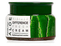 Успокаивающий крем для лица с экстрактом алоэ вера FarmStay Visible Difference Fresh Cream Aloe, 100мл