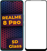 5D стекло Realme 8 Pro (Защитное Full Glue) Black