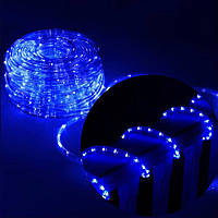 Уличная гирлянда дюралайт синий 20 м, светодиодная лента гирлянда прозрачный шланг, дюралайт LED лента