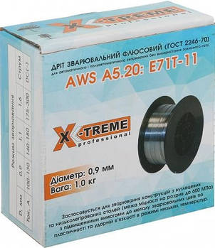 Дріт зварювальний флюсовий X-TREME E71T-11; 0,9 мм х 1,0 кг (64231)