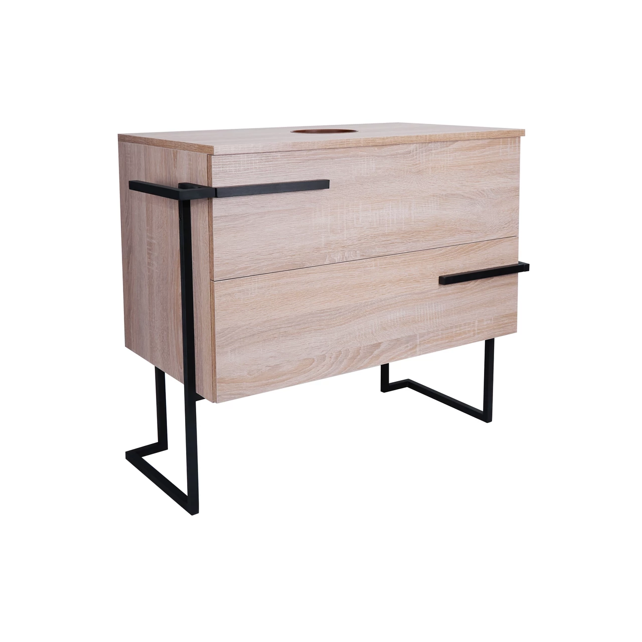 Підлогова Тумба Qtap Taurus 800х616х437 Whitish oak зі стільницею QT2480TNT803WO