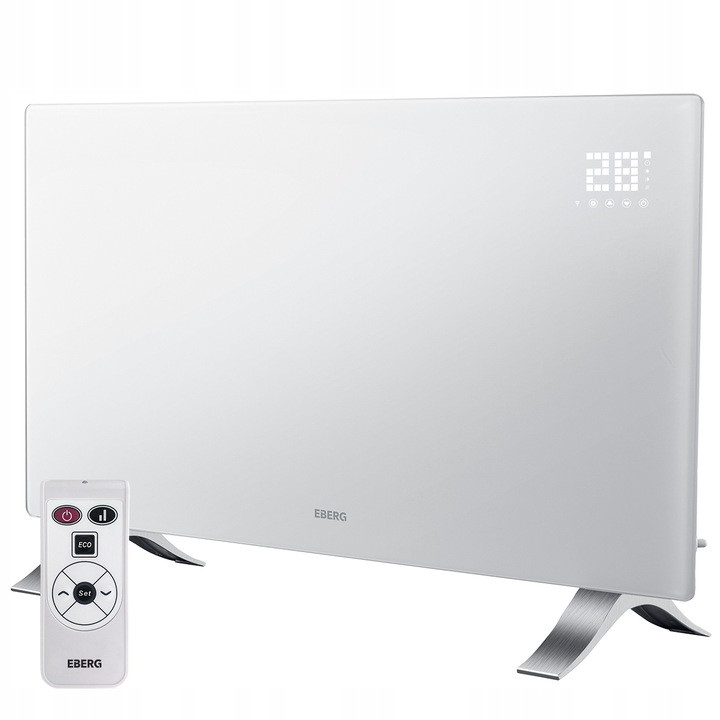 Обігрівач сенсорний EBERG EVI 2000W + пульт + WiFi управління / Білий