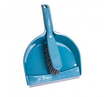 Віник з совком, синій-сірий EF-2421B