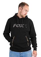 Толстовка Кенгуру Fox Black CAMO Hoody Розмір — XL