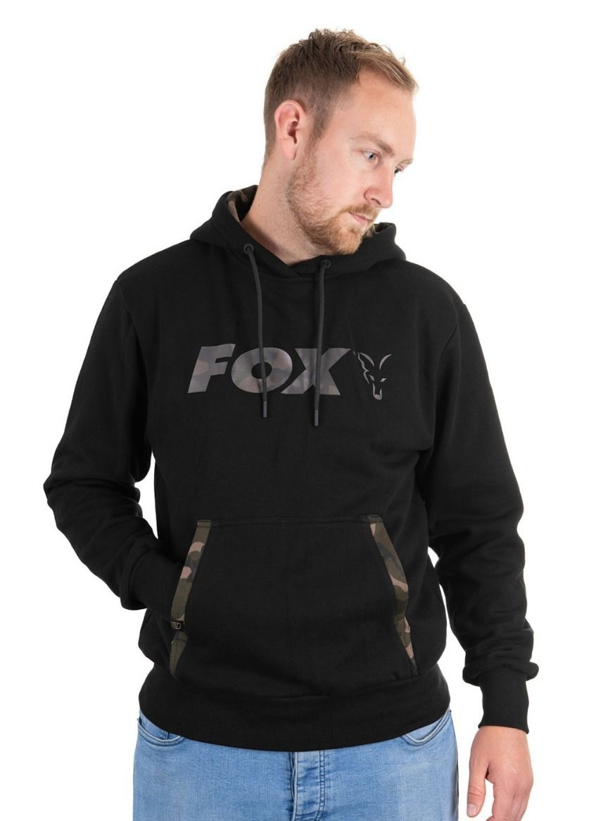 Толстовка Кенгуру Fox Black CAMO Hoody Розмір — XXL