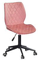 Стілець Toni BK Modern Office велюр теракотовий 1018 на чорній хрестовині з коліщатками, фото 5