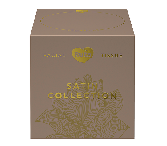 /Серветки косметичні Satin 20х21 см 80 шт 2сл білий куб (24шт/ящ) RUTA, фото 1