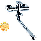 Змішувач HL Ø35 для ванни гусак прямий 350 мм дивертор виносний картриджний AQUATICA HL-3C230C (9734220)