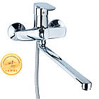 Змішувач KN Ø40 для ванни гусак прямий 350 мм дивертор вбудований картриджний AQUATICA KN-2C228C (9738220)