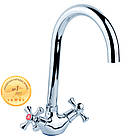 Змішувач PL 1/2" для кухні гусак високий вухо на гайці AQUATICA PL-4B455C (9777130)