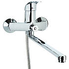 Змішувач SD Ø40 для ванни гусак прямий 350 мм дивертор вбудований картриджний TAU SD-2C243C (9804220)