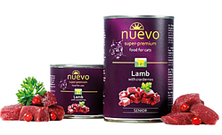 Консерва для кішок Nuevo (Нуево) Senior з ягням і брусницею, 400 г