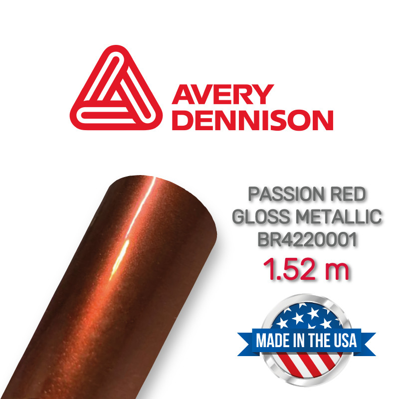 Avery Passion Red Gloss Metallic BR4220001 - Глянцева темно-червона плівка 1.52 м