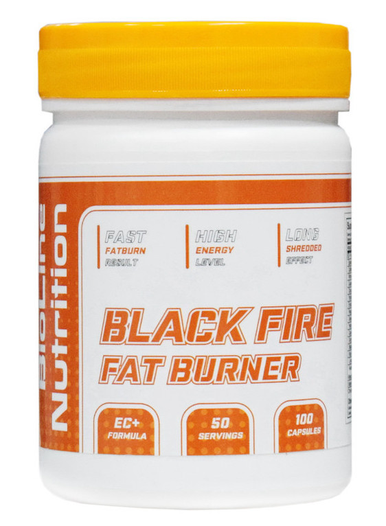 Жироспалювач кмбінований надпотужний Black Fire Fat Burner BioLine Nutrition