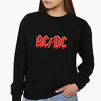 Світшот жіночий АСДС (AC/DC) (8771-1980-5) Чорний