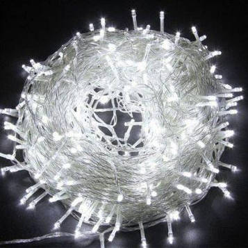 Гірлянда новорічна світлодіодна, 200 LED-лампочок, 20 метрів, Білий (Холодний)