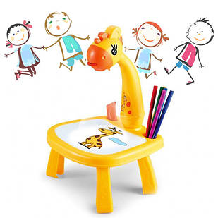 Дитячий стіл для малювання зі світлодіодною підсвіткою Project Painting Жовтий