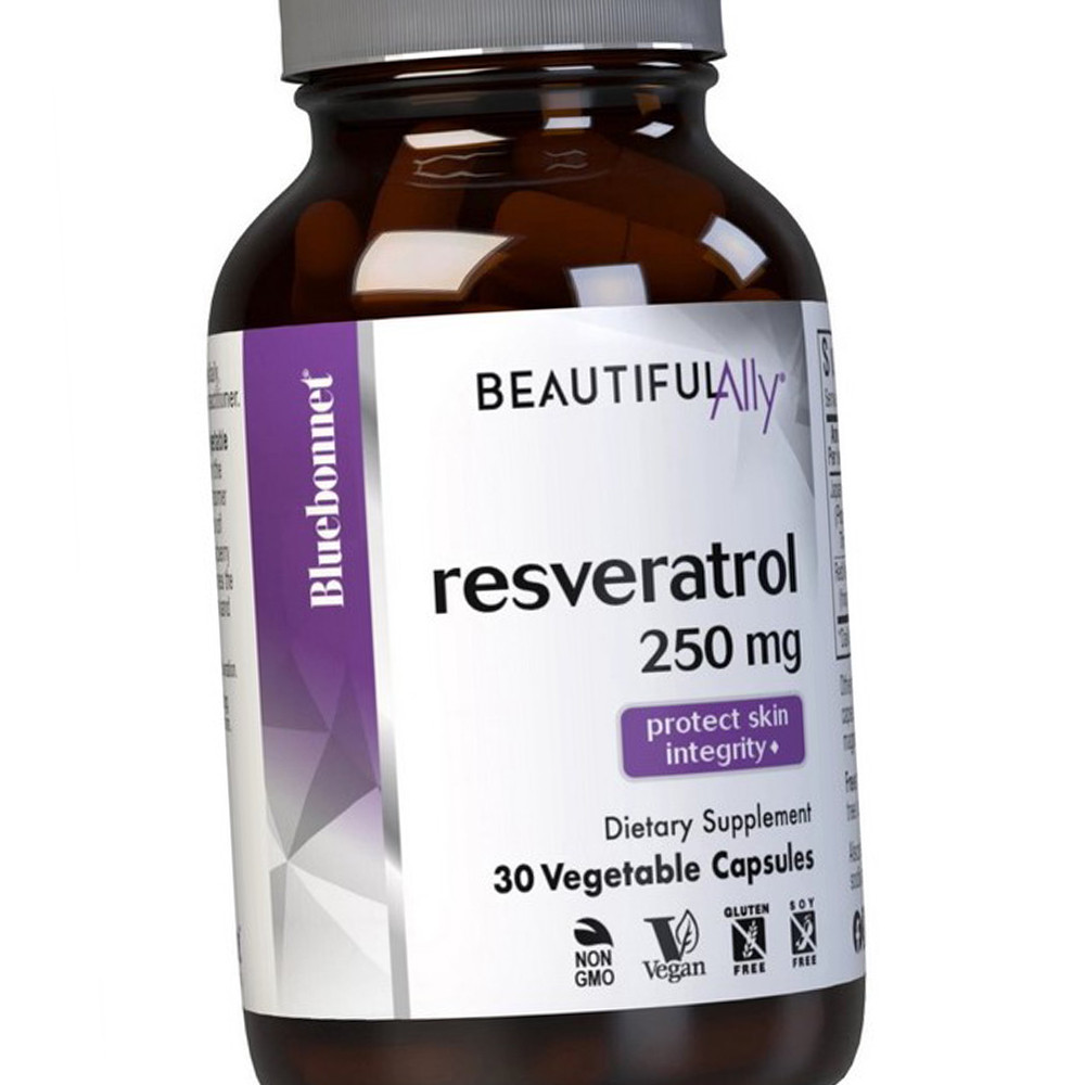 Транс-ресвератрол Bluebonnet Nutrition Resveratrol 250 mg 30 капсул
