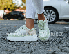 Зимові кросівки Violeta жіночі зелені з білим, фото 2