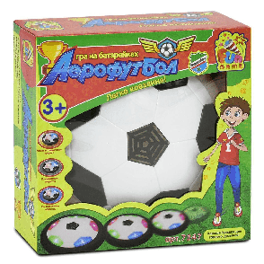 Літаючий футбольний м'яч "Аерофутбол HoverBall" Fun Game 7247 з підсвічуванням, чорний обідок, фото 3