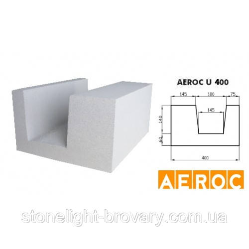 U-блок АЕРОК 400х250х500