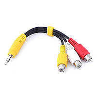 Кабель mini Jack 3.5 mm - 3 RCA(гнездо тюльпаны)