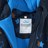 Зимовий термокомбінезон Topolino для хлопчика 80, 86, 92 см суцільний синій, фото 4