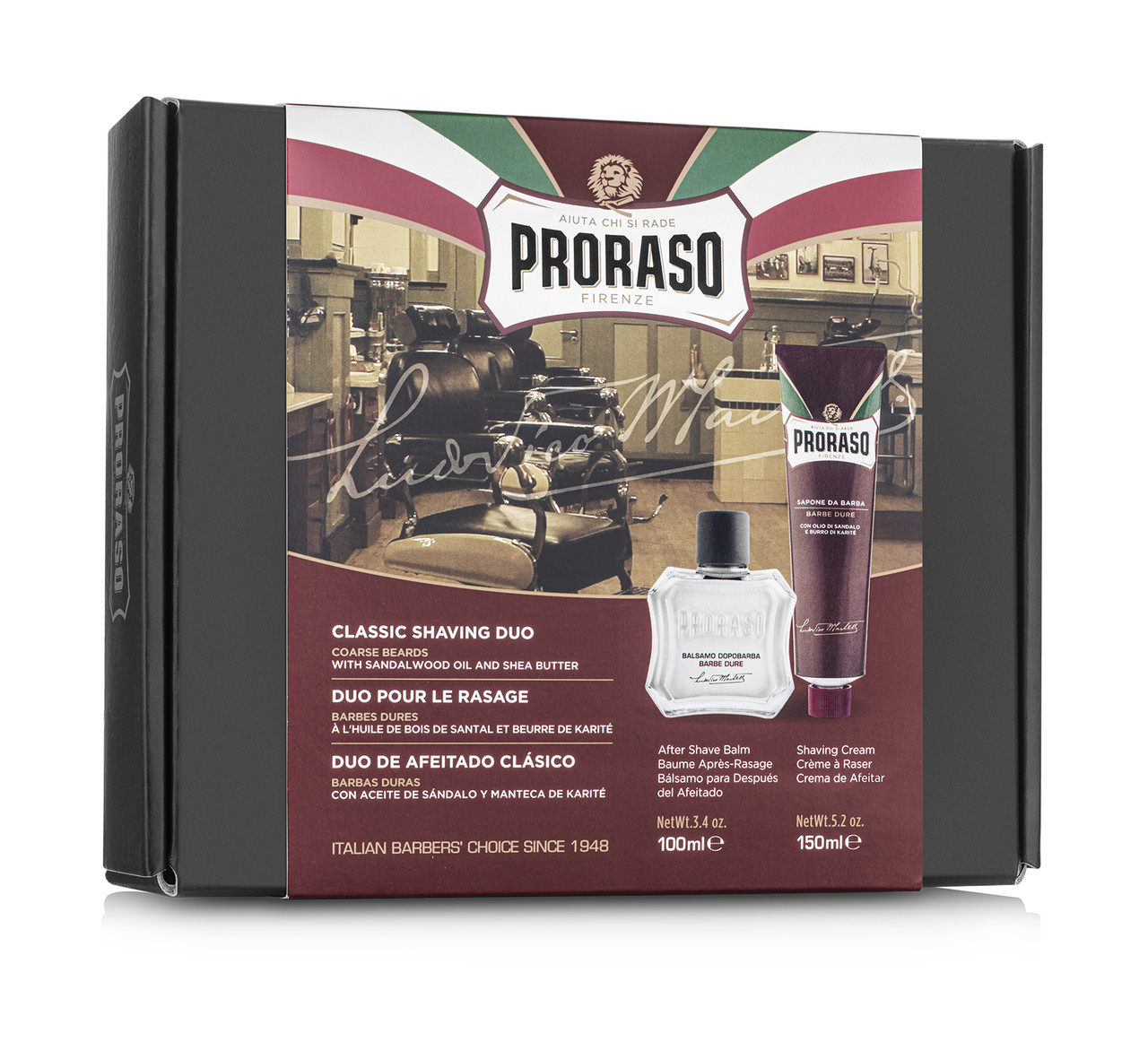 Набір для гоління подарунковий Proraso Classic Shaving Duo Red Line Cream and Balm