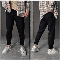 Модные турецкие МОМ Jeans, Мом джинсы мужские черные однотонные Турция весна осень