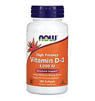Now Foods вітамін D3, високоактивний 180 шт