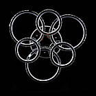 Хромована LED люстра 250 Вт з кришталевим обрамленням і підсвічуванням основи VL-L92182/3+3 RGB, фото 5