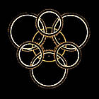 Хромована LED люстра 250 Вт з кришталевим обрамленням і підсвічуванням основи VL-L92182/3+3 RGB, фото 6